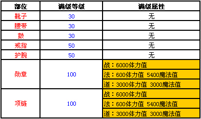 体格满级属性 体格满级属性